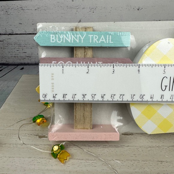 🐰 Easter Tiered Tray Wood Décor – Pastel Bunny Truck & Signs - Picture 3 of 7